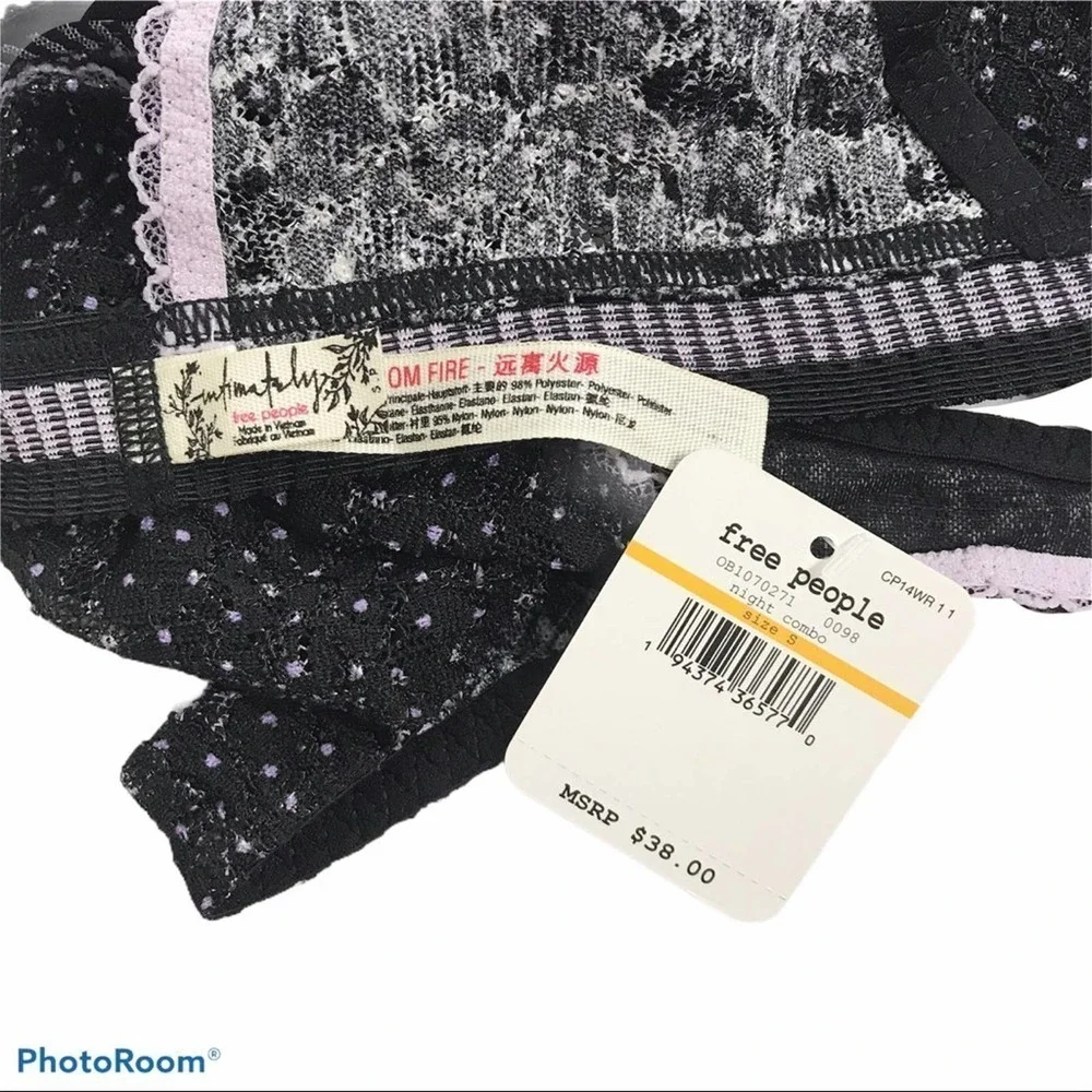 Free People Livvy Lace banded bralette nwt